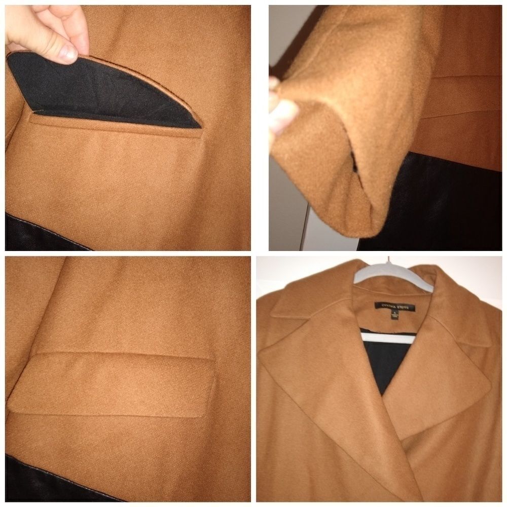 Cynthia Steffe Color Block Wool And Lambskin Coat… - image 4